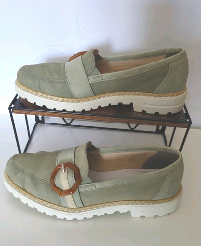 Rieker olive green leather - green,