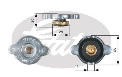 Gates radiator cap - radiator, hyundai