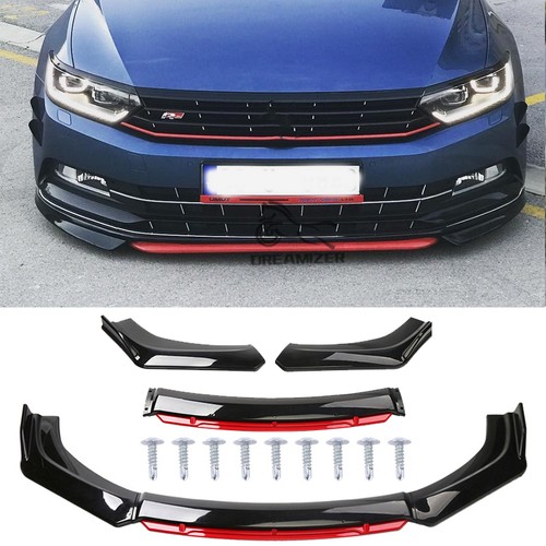 Black red front - black+red, lip