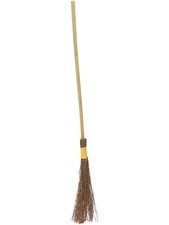 Authentic Witch's Broom Stick Brown Witch Halloween Prop Decoration 101cm
