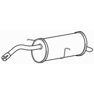 Rear exhaust silencer back - rear,