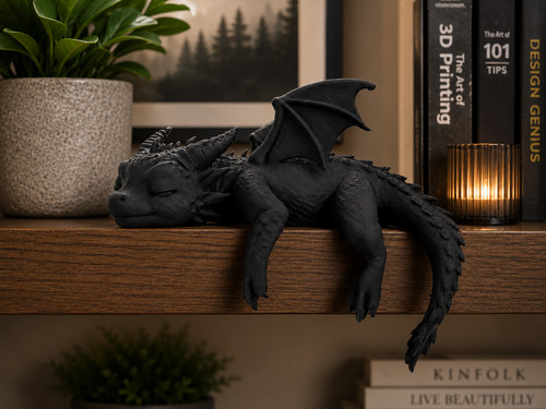 Sleeping baby dragon - baby, shelf