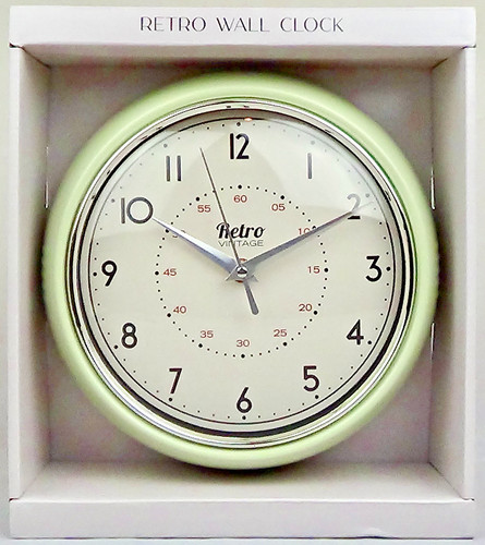 Retro cream wall - wall, clock,
