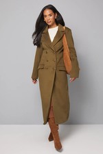 Wallis Olive Coat Womens Smart Jackets & Coats