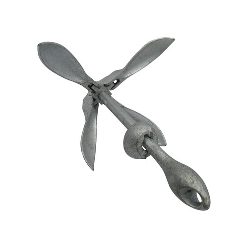 Galvanised four prong grapnel - four,