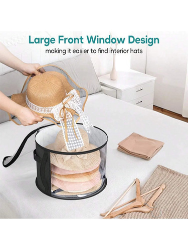 Large round hat storage box - large,