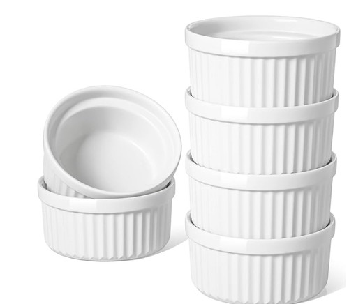 White porcelain ramekins - porcelain,
