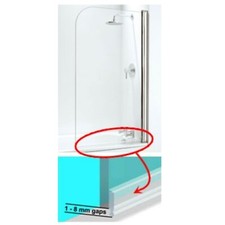 Croydex Shower Bath Screen Seal Strip Glass Gap 1-8mm 100cm Long Seal Strip