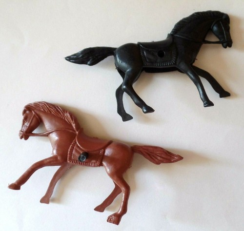 Vintage plastic toy horses - plastic,
