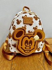 Disney Parks Loungefly Mickey Waffle Rare Backpack All Over Print Bag NWOT