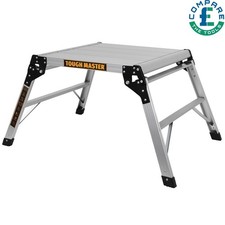 Heavy Duty Aluminium Hop Up Step Ladder Work Bench Platform 600mm TOUGH MASTER