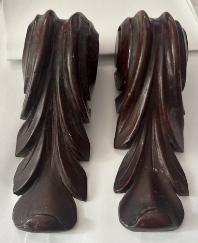 Pair vintage oak - ,