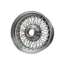 CHROME WIRE WHEEL 15X6" CURLY HUB FITS JAGUAR E-TYPE S1-S2 MK2 XW5958C