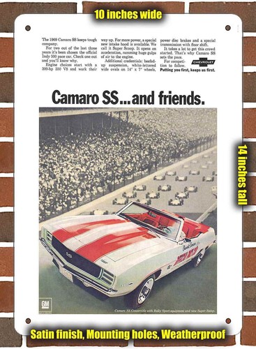 Metal sign 1969 camaro indy - camaro,