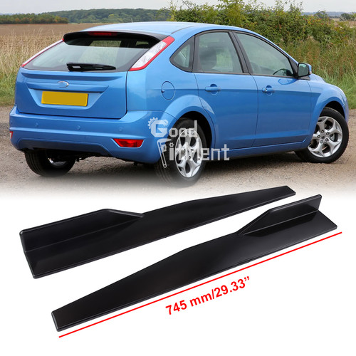 Glossy black side skirts - 29.3",