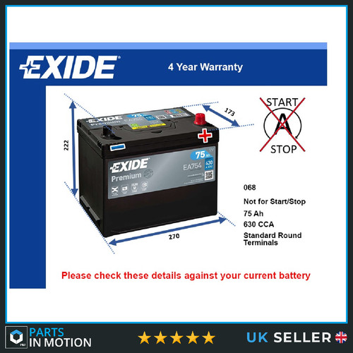 Car battery ea754 - car,