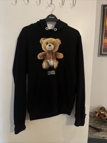 Teddy bear hoody black hoodie - hoody,