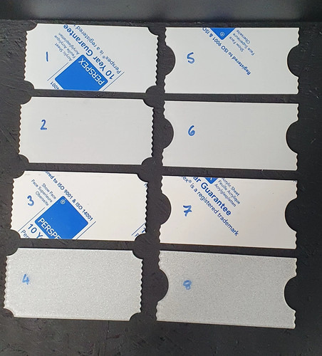 3mm cast acrylic ticket - 3mm, blanks