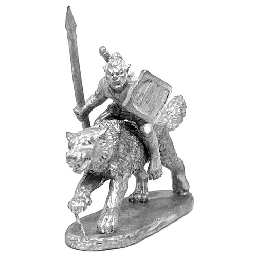 Goblin wolf rider with - rider,