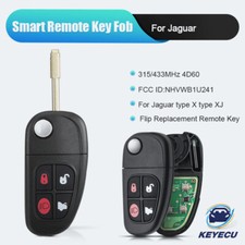 For Jaguar type X type XJ 433MHz 4D60 Uncut Flip Remote Car Key Fob NHVWB1U241