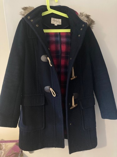 Navy duffle coat - women's, size