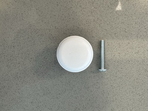 White wood knob for - wood, pottery