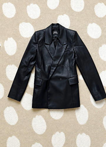 Zara black faux leather - zara,