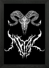 Goat Skull Framed Wall Art
