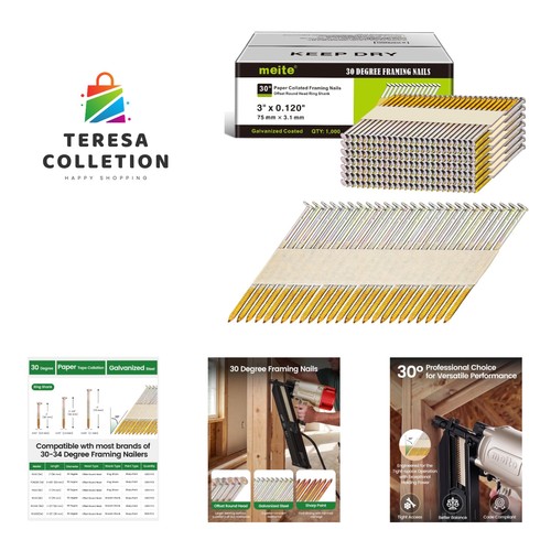 Degree framing nails inch - 30,