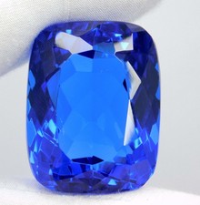 93.40 Ct Natural Blue Tanzania OF Tanzanite Certified Cushion Cut Loose Gemstone