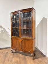 Vintage Mahogany Glazed Bookcase