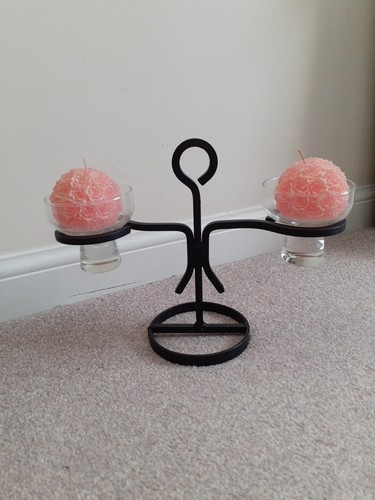 Wrought iron candle - candle, holder
