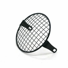 6.5in Motorcycle Headlight Mesh Grille Cover Protector Guards Metal Square Mask 