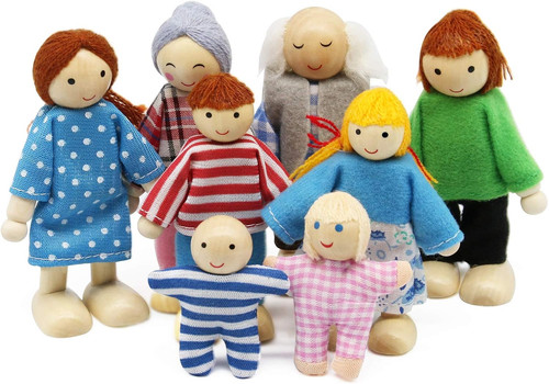 Dolls house family set - dolls,