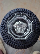 Vintage Versace Rosenthal Glass Ashtray with Box