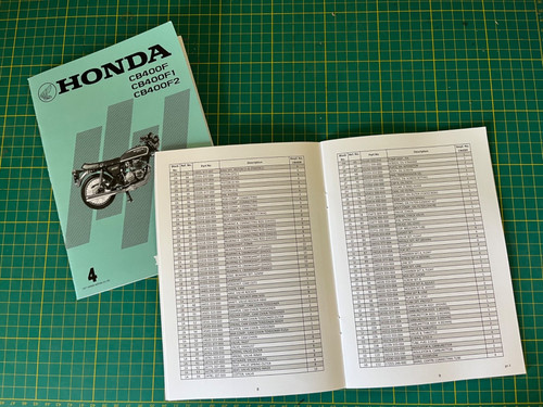 Cb400f honda page - page, parts