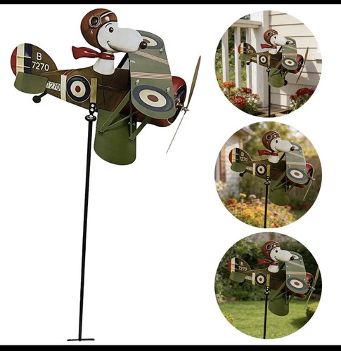 Snoopy pilot flying biplane - snoopy,