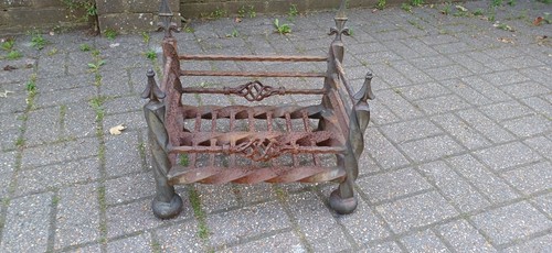 Antique wrought iron fire - antique,