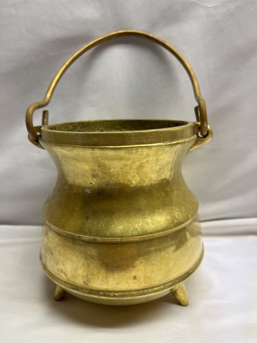 Vintage solid brass footed - solid,