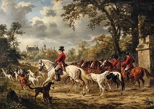 Horse hounds vintage - &,