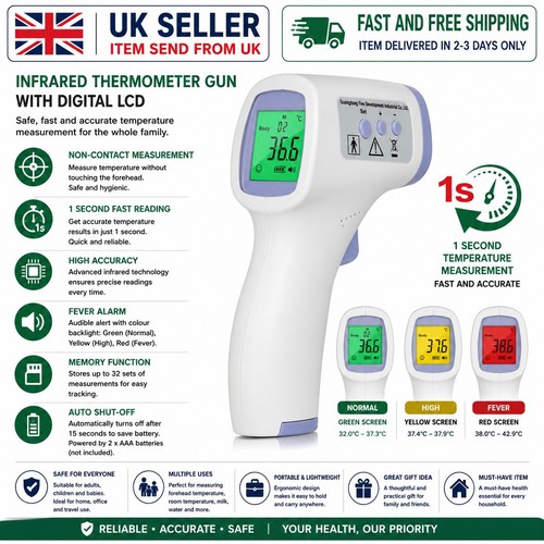 Infrared thermometer gun - thermometer,