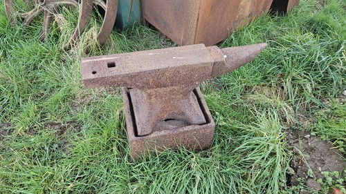 Blacksmiths anvil and stand - anvil,