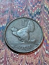 Irish Free State 1 One Penny 1933 Copper Coin Ireland Old Money