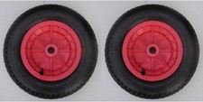 RED Wheelbarrow / Launching Trolley Wheel Pneumatic 14" (Pack Of 2) 