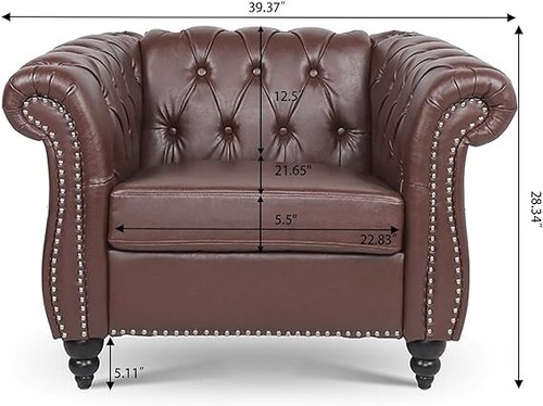 Luxurious leather chesterfield - luxurious,