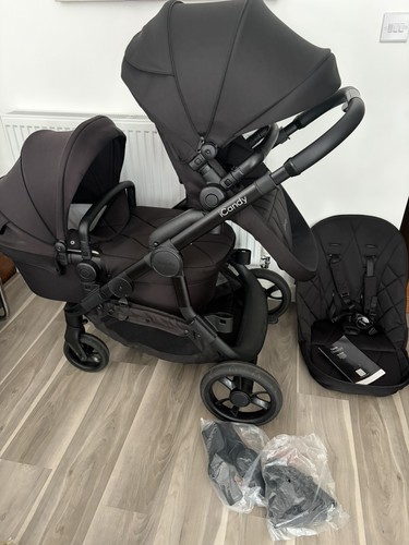 Icandy orange double pram - 3,