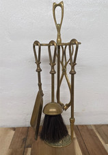 LARGE VINTAGE BRASS FIRE PLACE