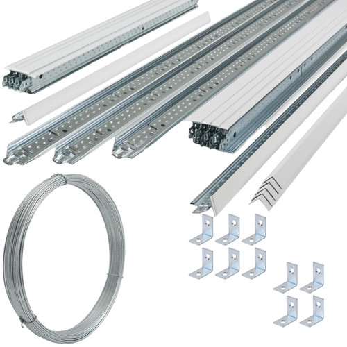 10m2 white suspended ceiling - white,