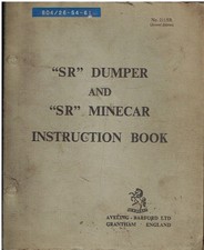 AVELING BARFORD SR DUMPER & MINECAR ORIG. 1960 INSTRUCTION & MAINTENANCE MANUAL