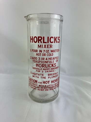 Vintage glass horlicks drinks - vintage,